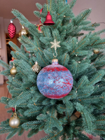 Шар стеклянный "Спас на крови",  ручная роспись