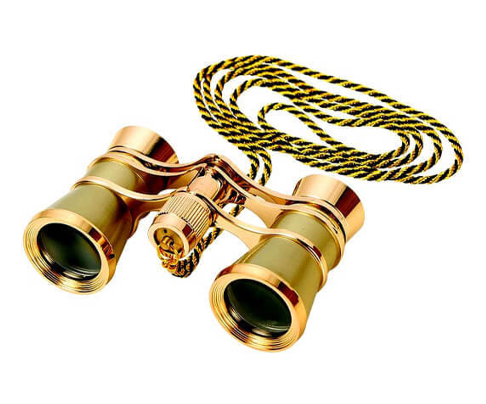 Бинокль театральный Kromatech БТ 3x25, с цепочкой (золотистый) - фото 2