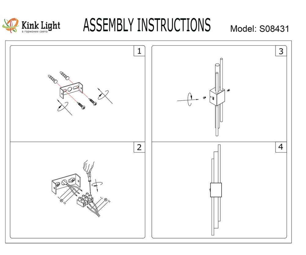 Kink Light 08431,19 Бра Диркс черный Led 6W