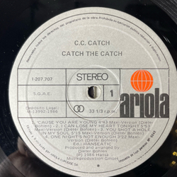 Винтажная виниловая пластинка LP C.C. Catch, Catch The Catch (Испания 1986)