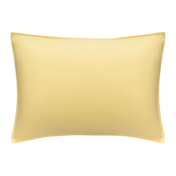 Комплект постельного белья из стираного перкаля светло-желтого цвета из коллекции essential, 200х220 см