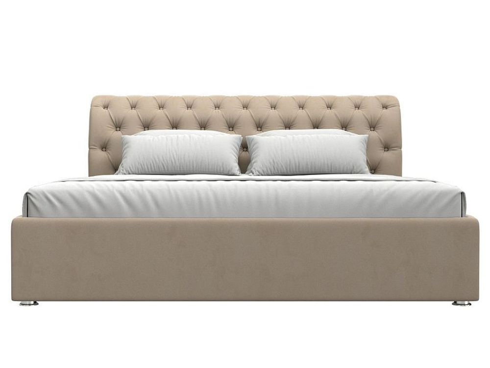 Кровать интерьерная Сицилия 180, Бежевый, Велюр, 120876