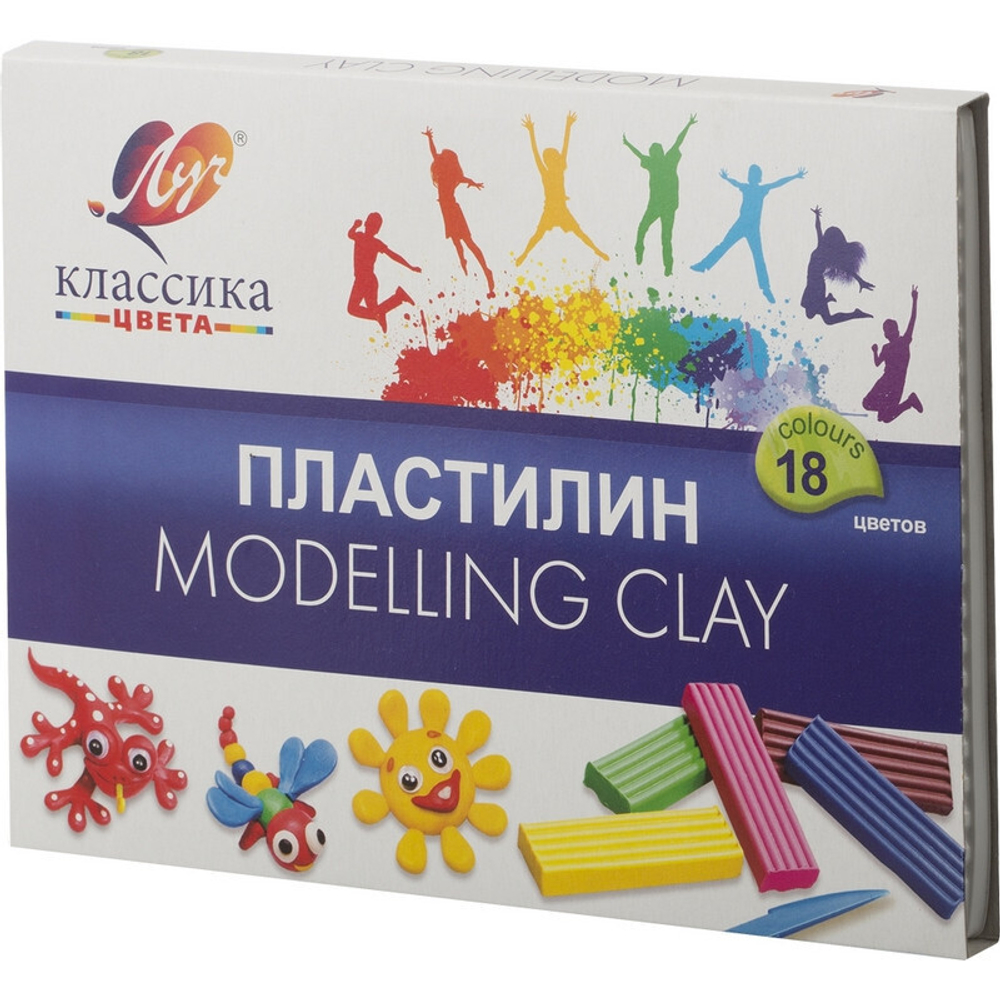 Пластилин 18цв 360г "Классика" стек карт упак ЛУЧ20С 1330-08 И