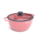 Кастрюля алюм, антиприг, 3 л, с крыш, крыш стекло, Нева Металл, Tesoro Florence, TF6630tpi, total pi