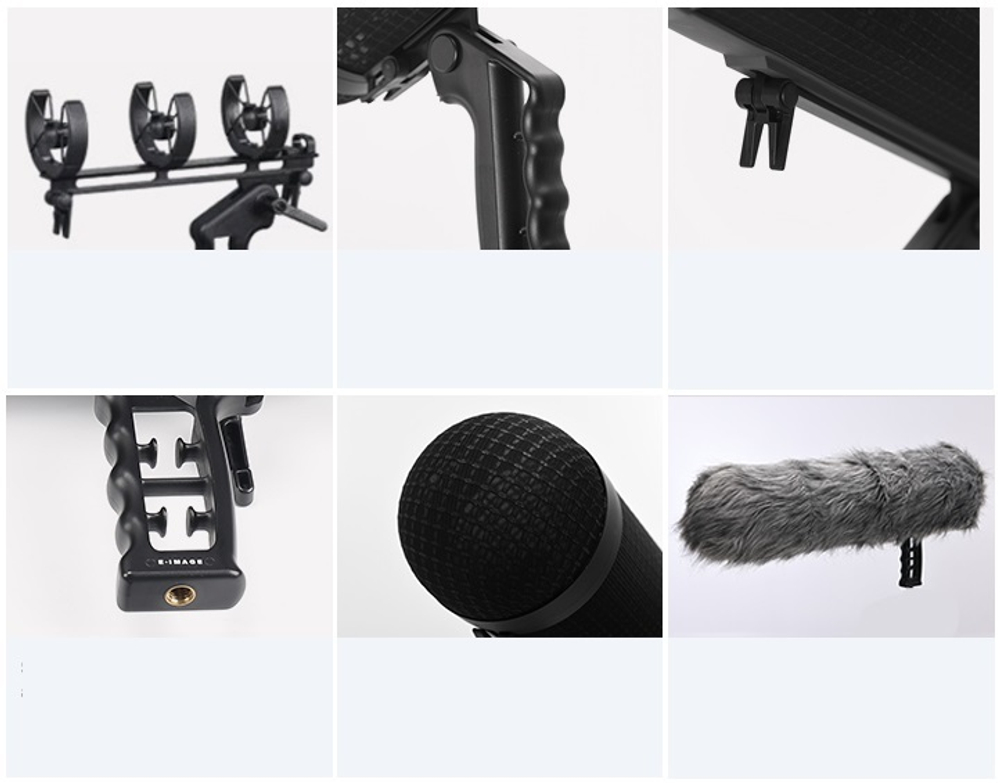 E-IMAGE BS-P60 Suspension windshield system. Ветрозащита "цеппелин" для микр. Ø19-22х295 мм