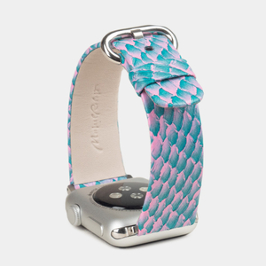 Ремешок для Apple Watch 40/41/42 mm из кожи лосося, цвета розовый градиент