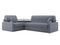 Диван угловой с Баром Денвер 1,2 - Velutto 32 серый/  коричневая накладка