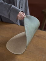 Набор из 2-х двухсторонних сервировочных салфеток drop, 33х41 см, зеленый/бежевый