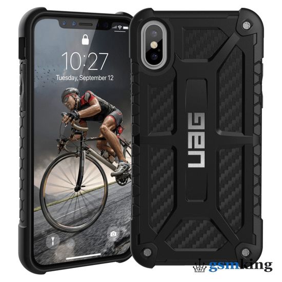 UAG Monarch Kevlar® Series Case for Apple iPhone XS/X Carbon Fiber (Графитовый серый)IPHX-M-X