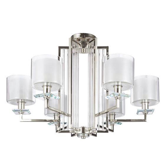 Подвесная люстра Crystal Lux Nicolas SP-PL6 Nickel/White