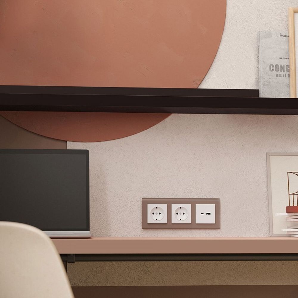 Рамка на 3 поста Werkel Favorit (латте, стекло) W0031142