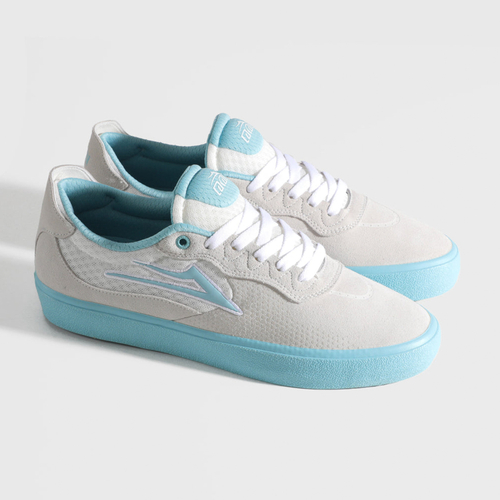 Кеды Lakai Essex Elite: White Suede Aqua (Q4-25)