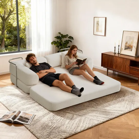 Диван TEDDY Prime, жемчужный