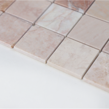 Мозаика из натурального камня на сетке Arabescato Rosso мрамор, 300х300 мм