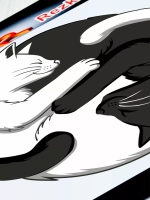 Наклейка - Котики