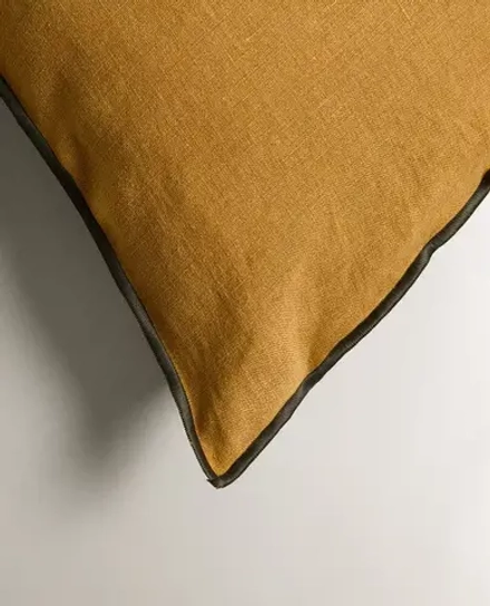 ZARA HOME ОДНОТОННАЯ НАВОЛОЧКА ДЛЯ ДЕКОРАТИВНОЙ ПОДУШКИ, РЫЖЕВАТО-КОРИЧНЕВЫЙ