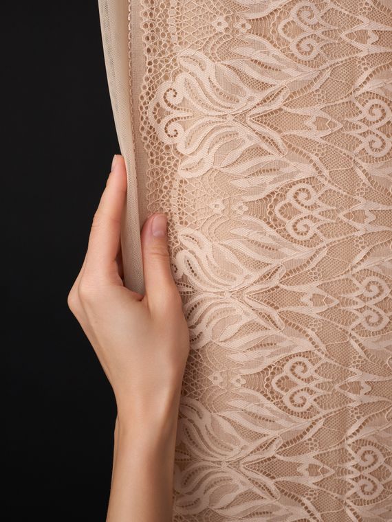 03-294 Кружево эластичное 24 см, бежевый 775