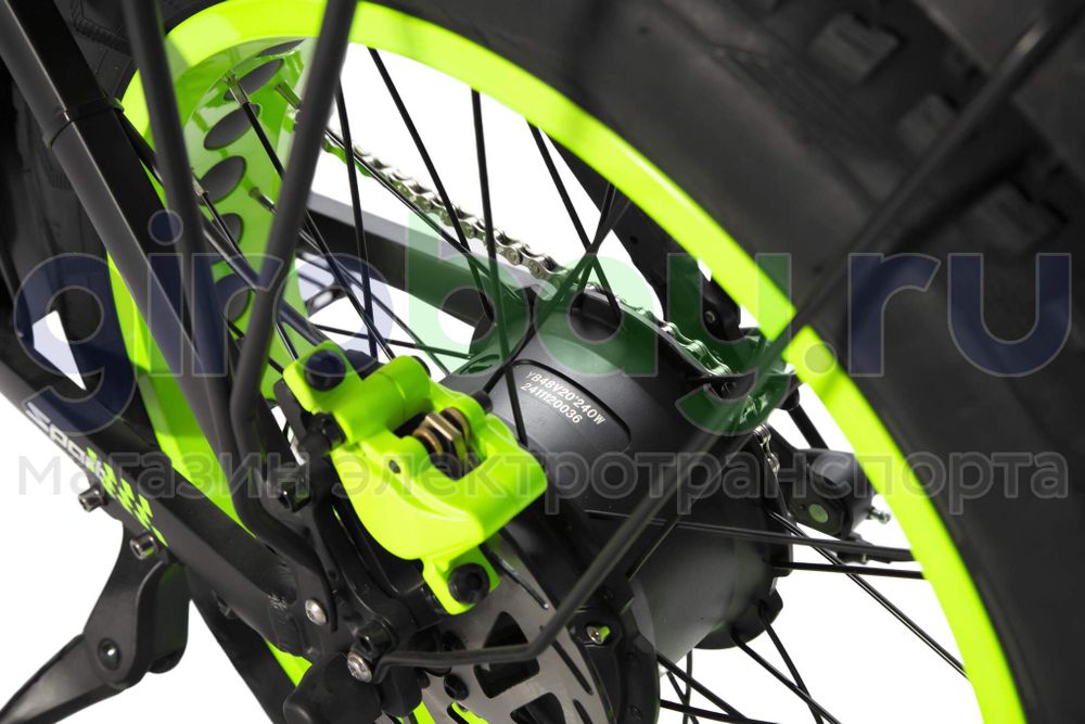 Электровелосипед Syccyba F11 Pro (48V/20Ah) - Салатовый обод фото №11