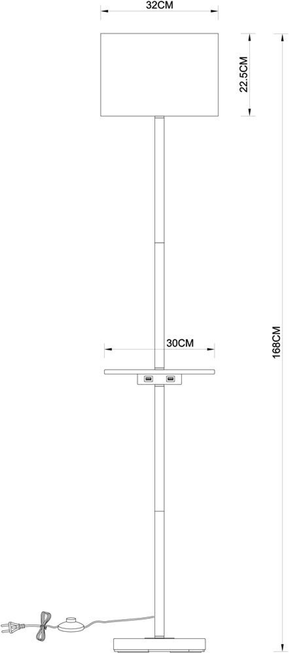 Торшер Arte Lamp Combo A4056PN-1WH