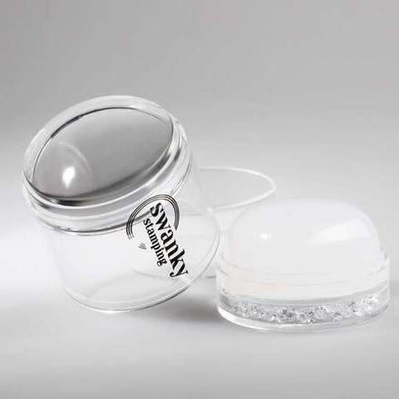 Swanky Stamping Штамп для стемпинга силиконовый, прозрачный, двойной, 4см