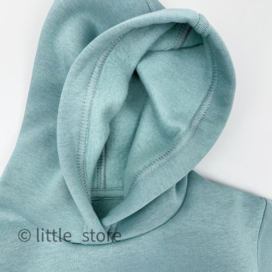 Комплект из футера с начесом "Simple" Шалфей