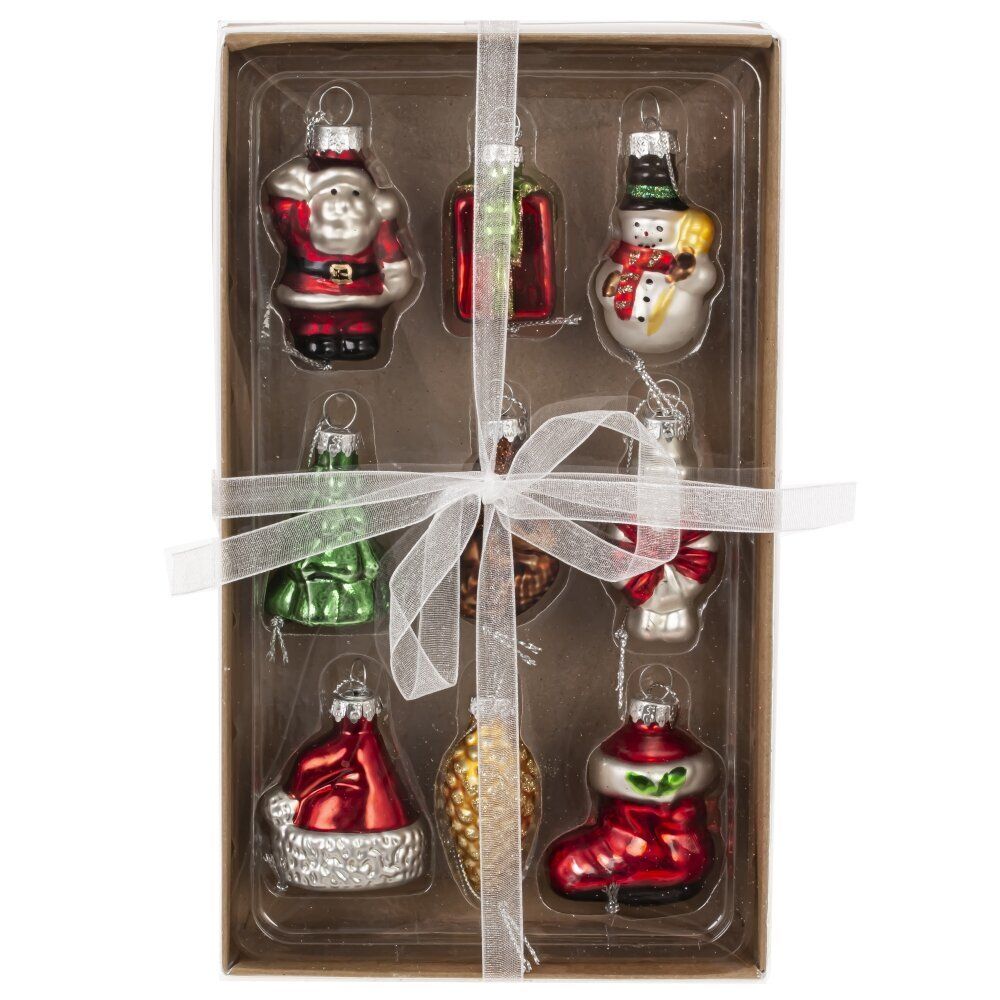 GAEM Набор из 9шт: Украшение новогоднее "Ассорти", 6в., L12,5 W22 H4 см, 6в.