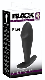 Черная фаллическая анальная втулка - 10 см. (Цвет: черный)