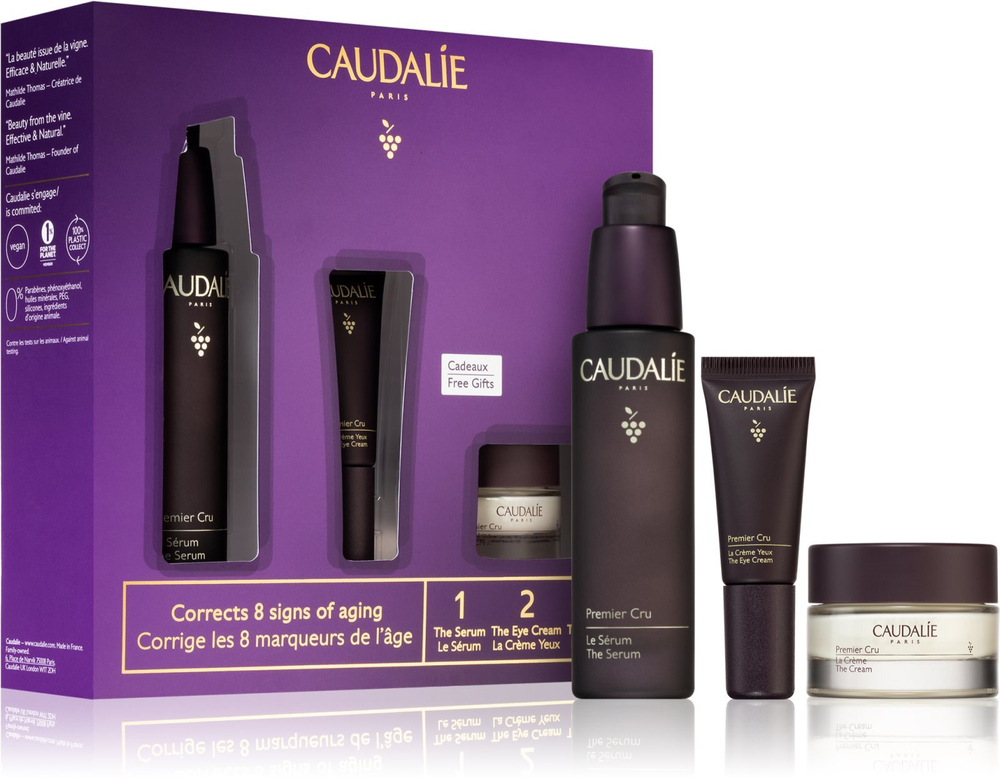 Caudalie Premier Cru - дорожный набор (лицо и область вокруг глаз) /  3 szt.     / GTIN 3522930028512