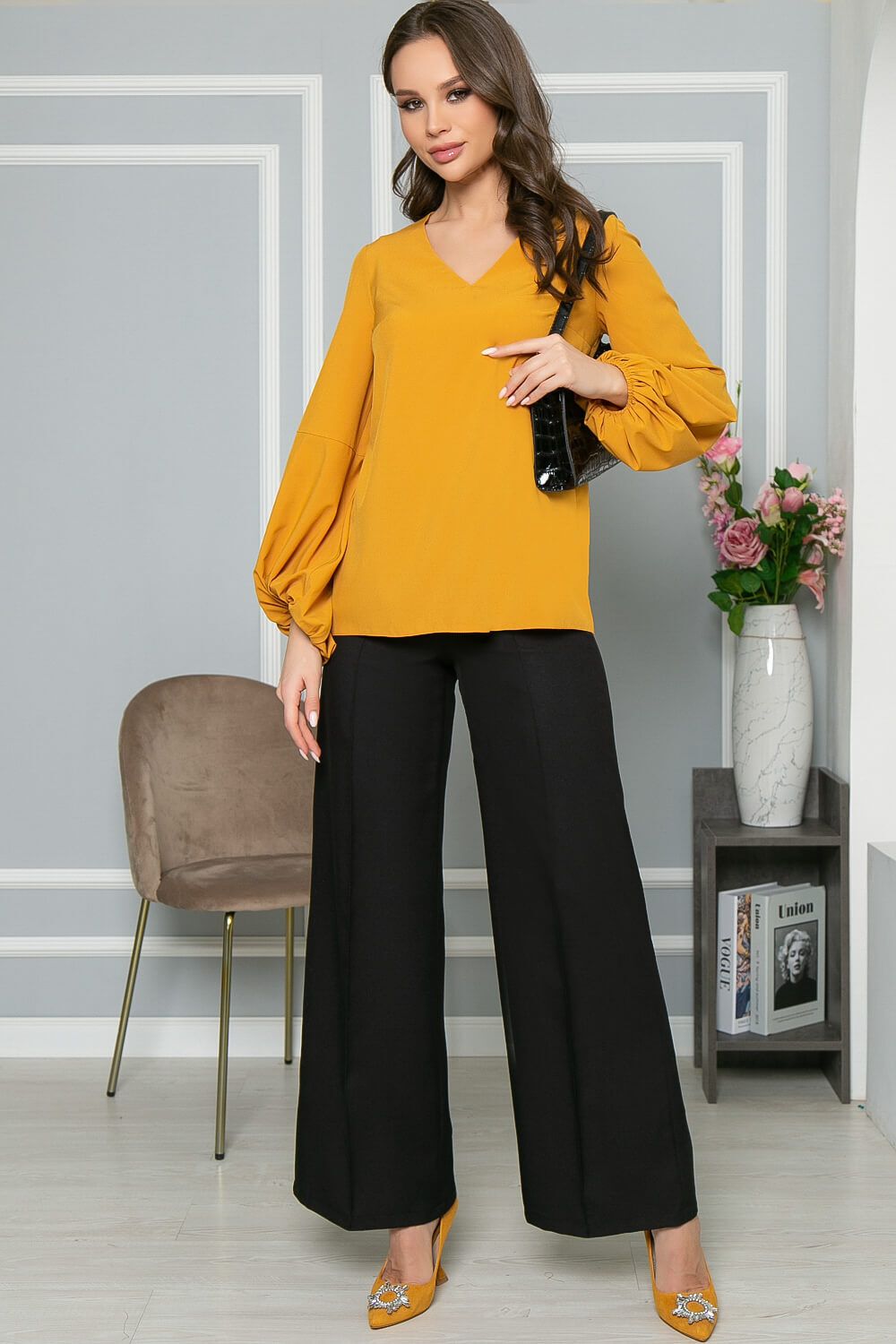 Блуза "Престиж" (горчица) Б5014 LT Collection