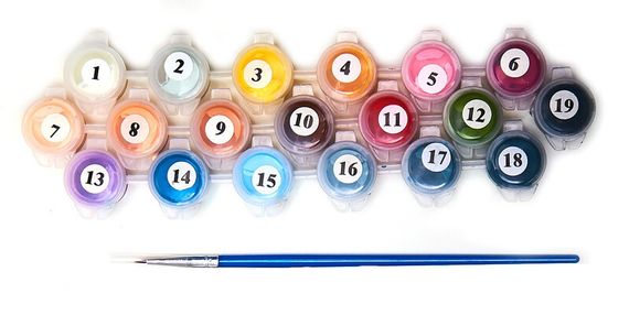 Картина по номерам (15х20) Уличный фонарь (13 цветов)