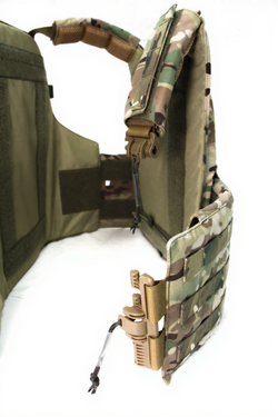 Чехол для бронежилета плитника КРЕПОСТЬ быстросброс слева, MIMICRYA, Cordura 1000D, MULTICAM, L-XL