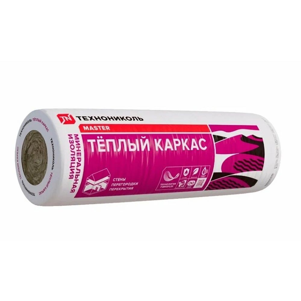 Утеплитель ТехноНИКОЛЬ Теплый каркас 15,75 кг/м³ (6000х1220х100 мм) 1 шт