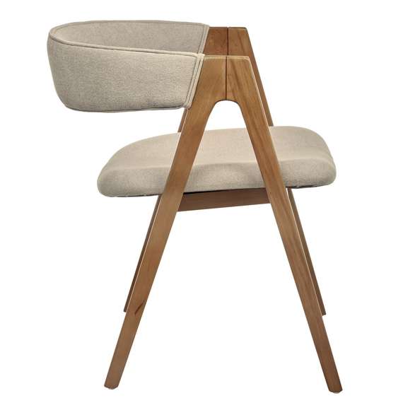 Стул Halston, орех, бежевое букле