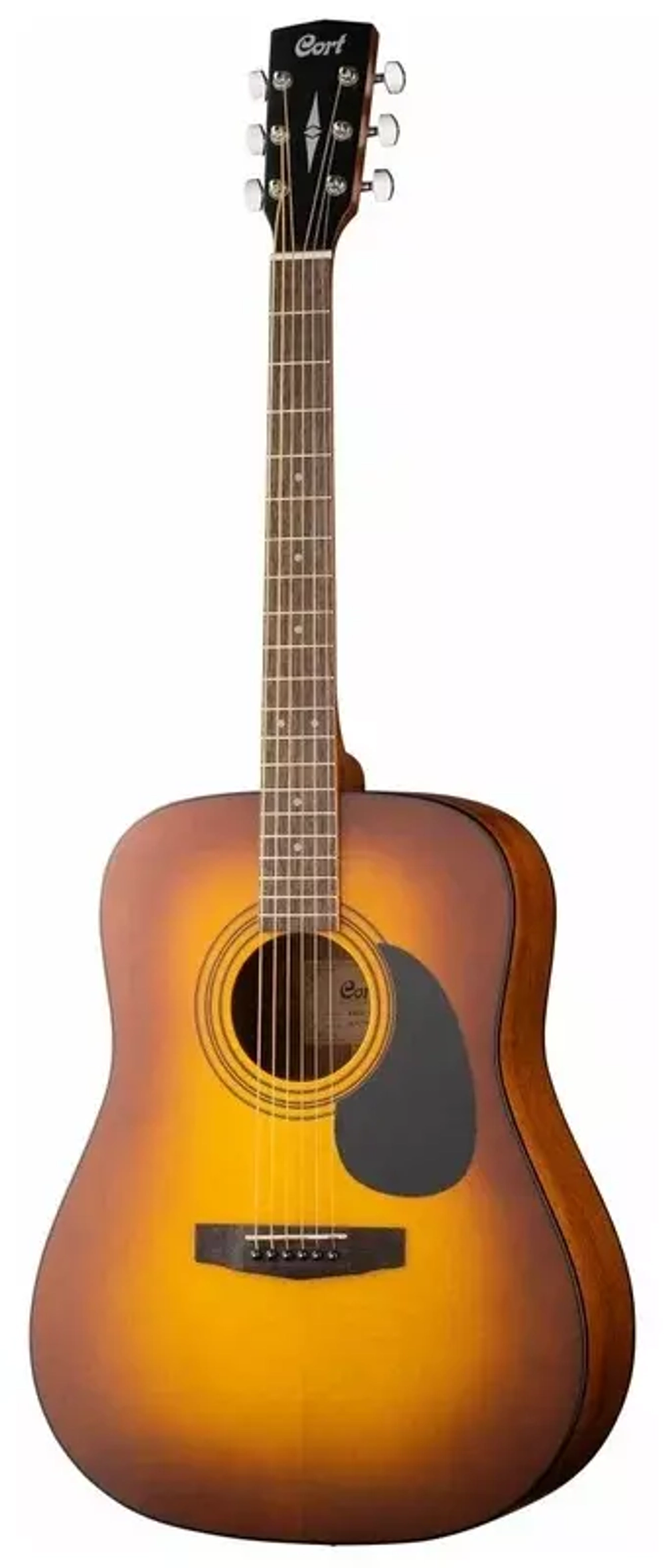 Cort AD810-SSB Standard Series Акустическая гитара. Дредноут. Мензура: 643мм. Верхняя дека: ель. Задняя дека и обечайка: красное дерево. Цвет: санберст.