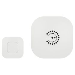 Звонок дверной ЭРА BIONIC White беспроводной белый 36 мелодий (в пакете) | Электрозвонки беспроводные