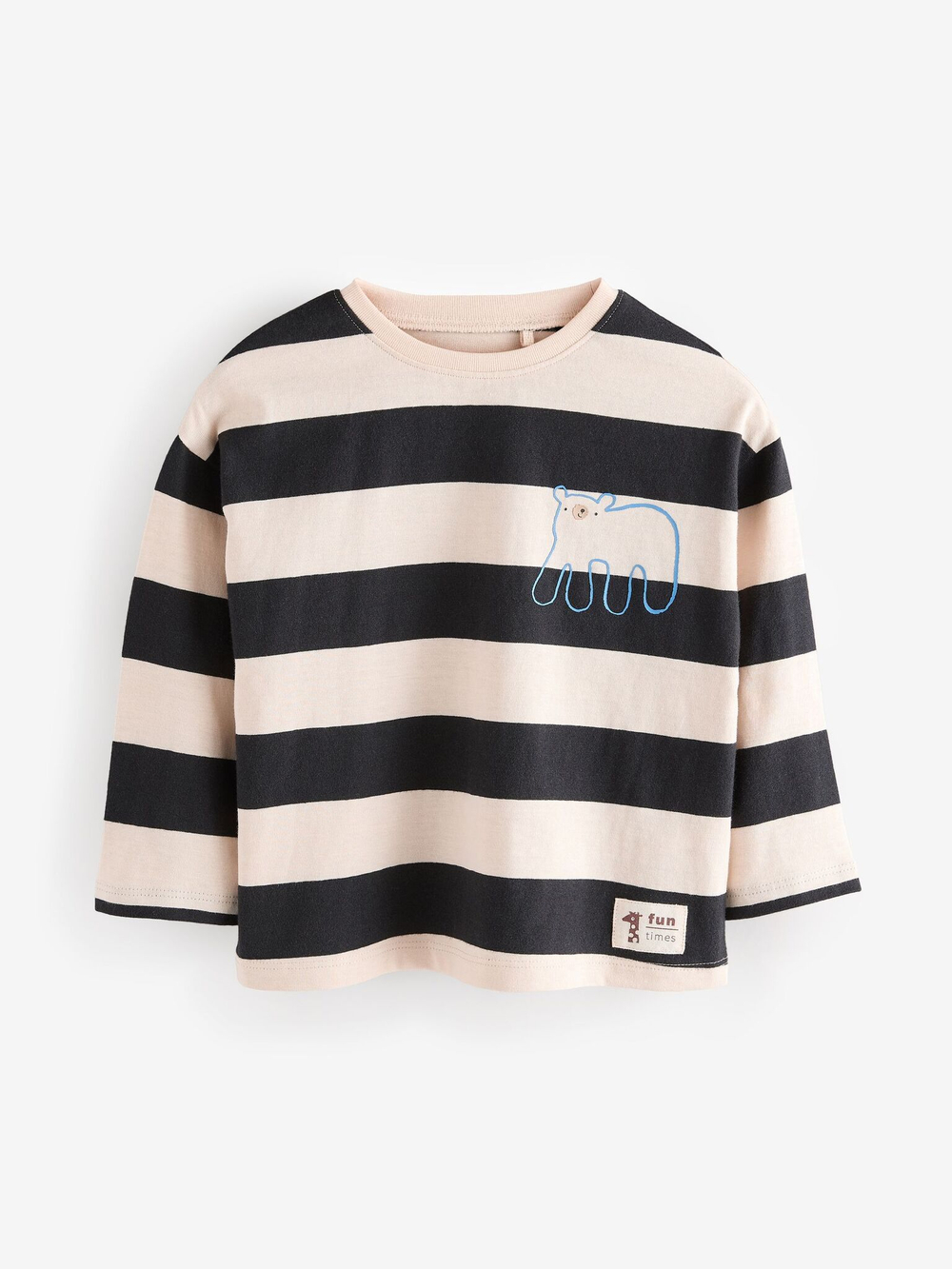 Лонгслив для девочки Next E65-365, 3 шт., Бежевый, Голубой