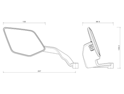 Rizoma Зеркала Stealth MAX for Naked BSN140