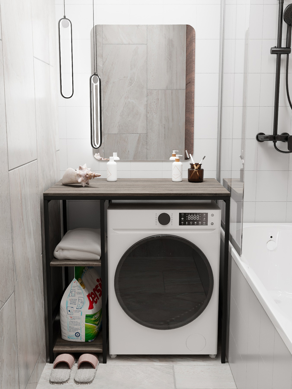 Стеллаж для ванной и стиральной машинки ALBUS