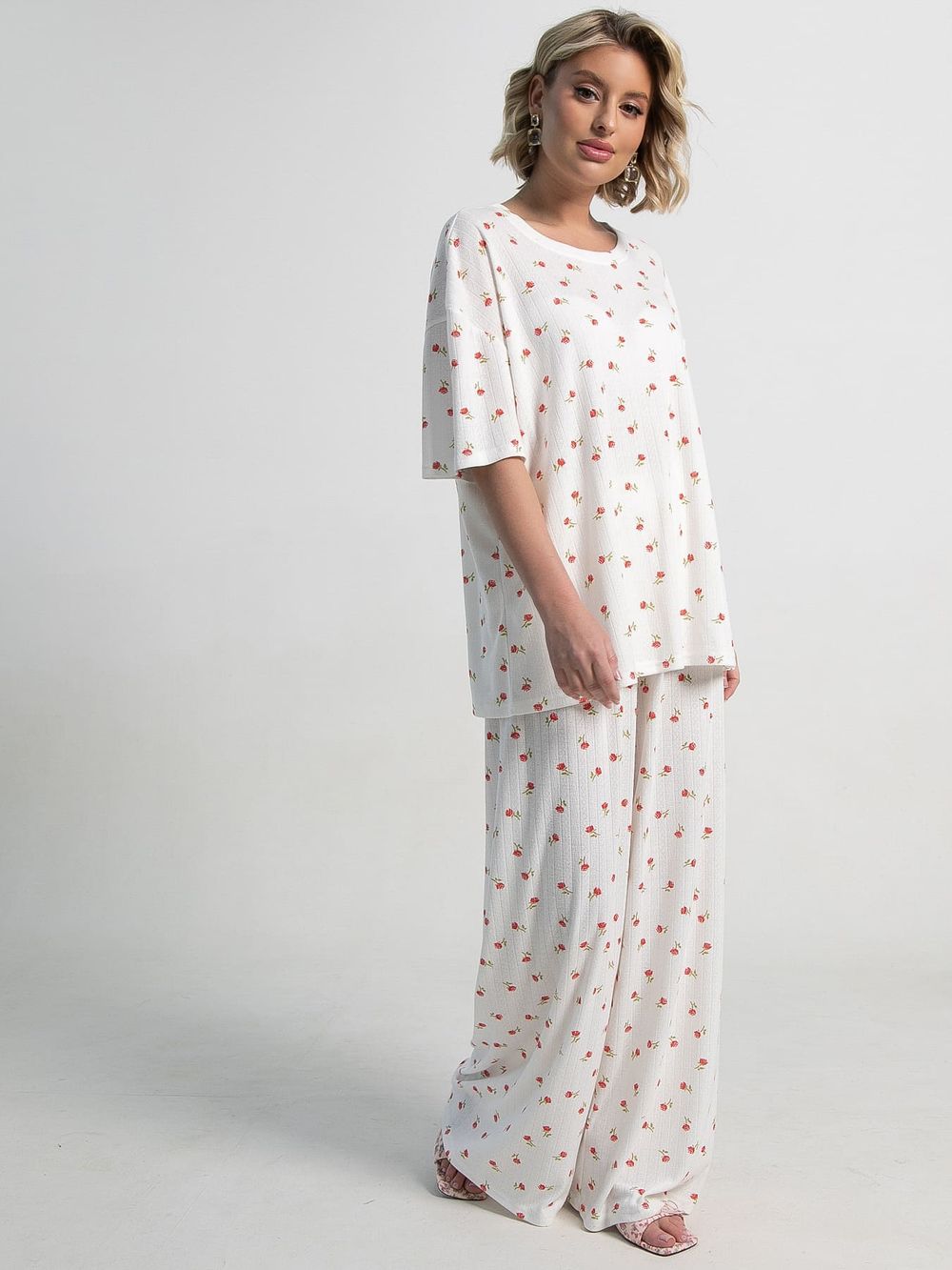 Костюм домашний с брюками Мона (белый) К15209-1М LT Collection