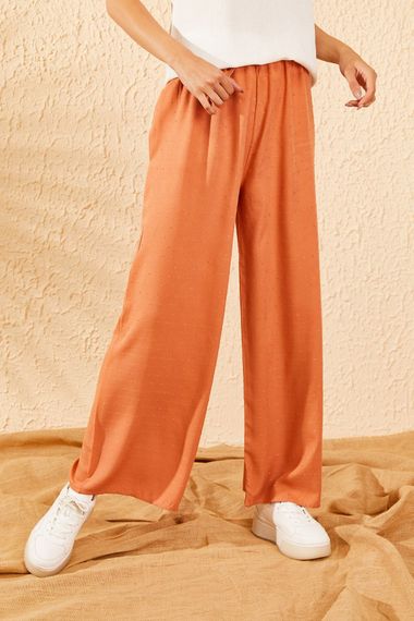 Qadın üçün enli ayaqlı, narıncı şalvar 10071013