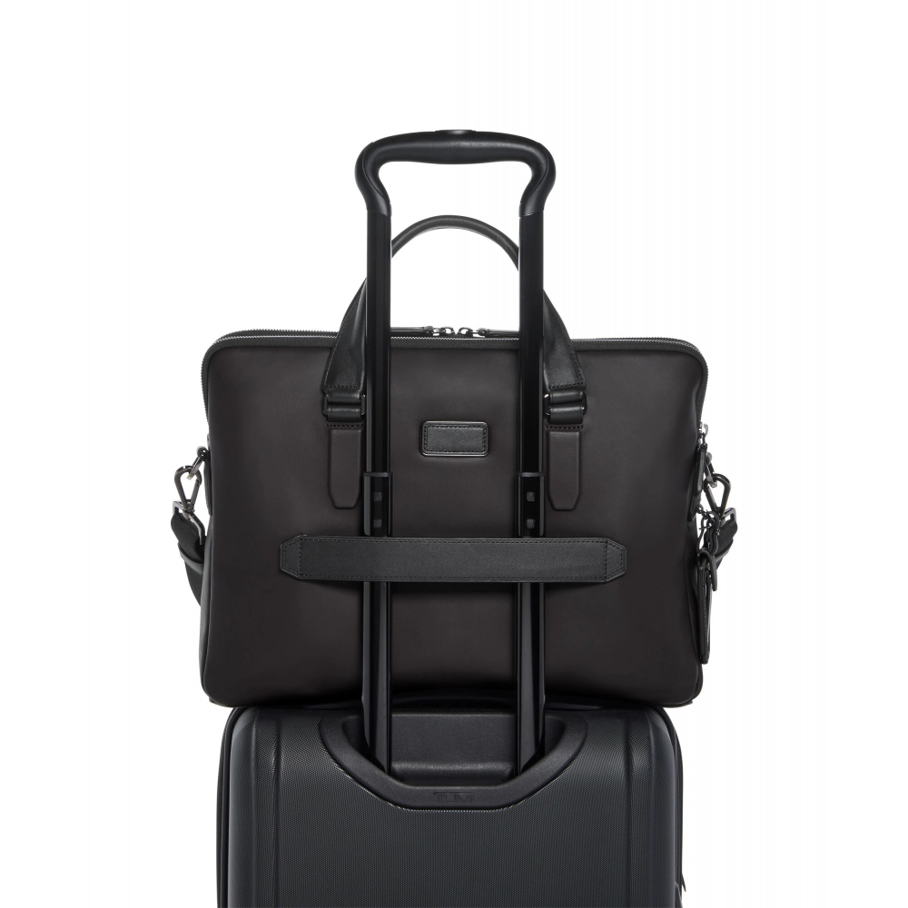 Портфель кожаный Sycamore Slim/Espresso Brown Bombe