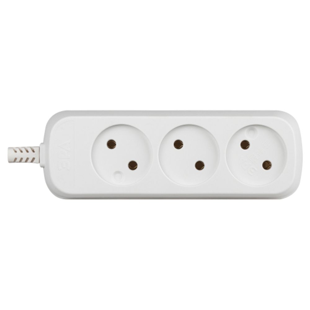 Колодка ЭРА KX-3 3 розетки без зазeмления белая | Колодки