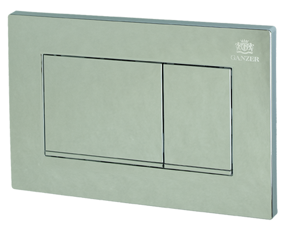 Кнопка для инсталляции СМАРТ,  с КВАД. клав. (ХРОМ)  GANZER  (24/1шт)