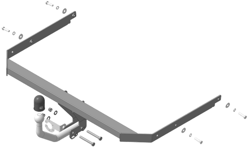 Фаркоп АвтоСтандарт для Ford Focus 3 Sedan 2011-2018 (оцинк. Шар)(паспорт и сертификат в комплекте)(без электрики) F103A