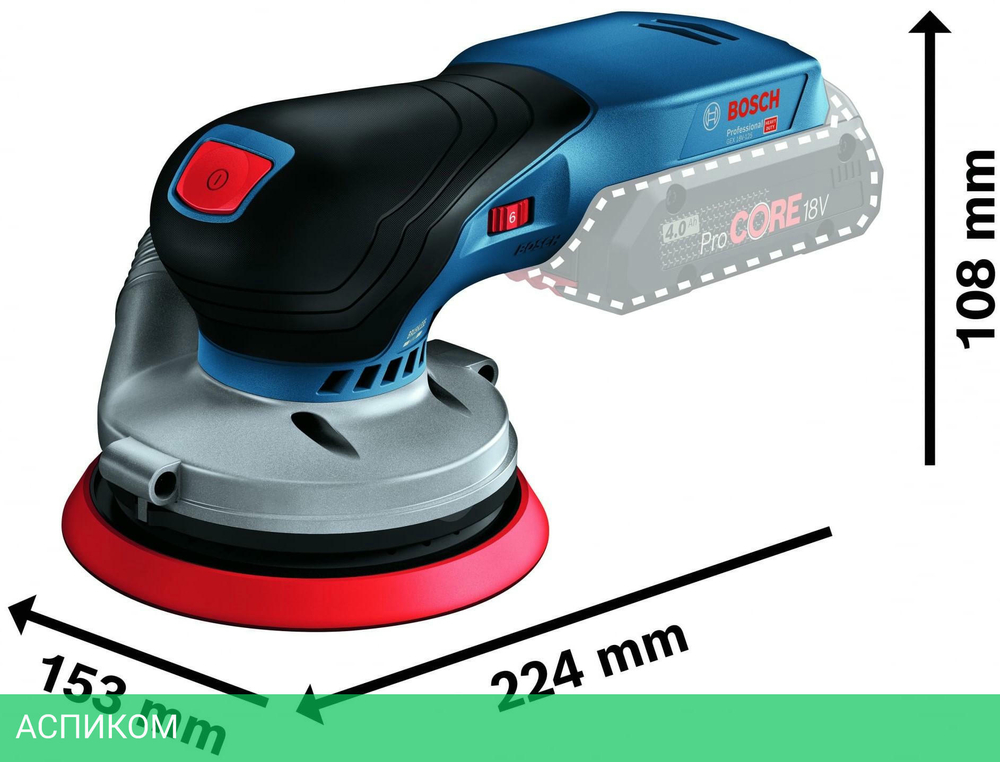 Шлифмашина Bosch GEX 18V-125 Solo (0.601.372.201)