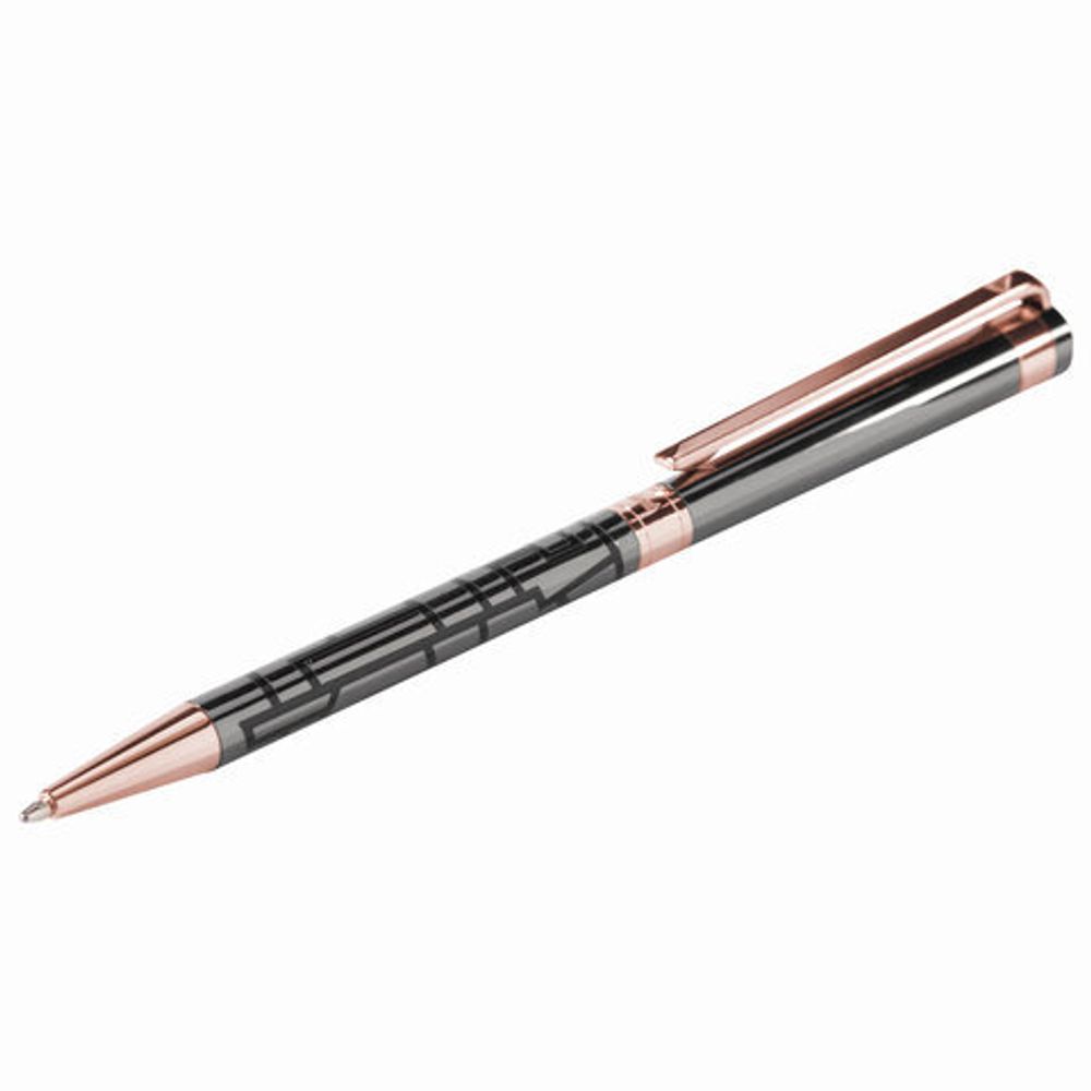 Ручка подарочная шариковая GALANT "Vitznau", корпус серый, золотистые детали, пишущий узел 0,7 мм, синяя, 141664