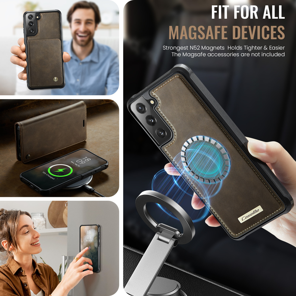 Чехол-кошелек CaseMe 2 in 1 MagSafe Samsung Galaxy S21 FE
