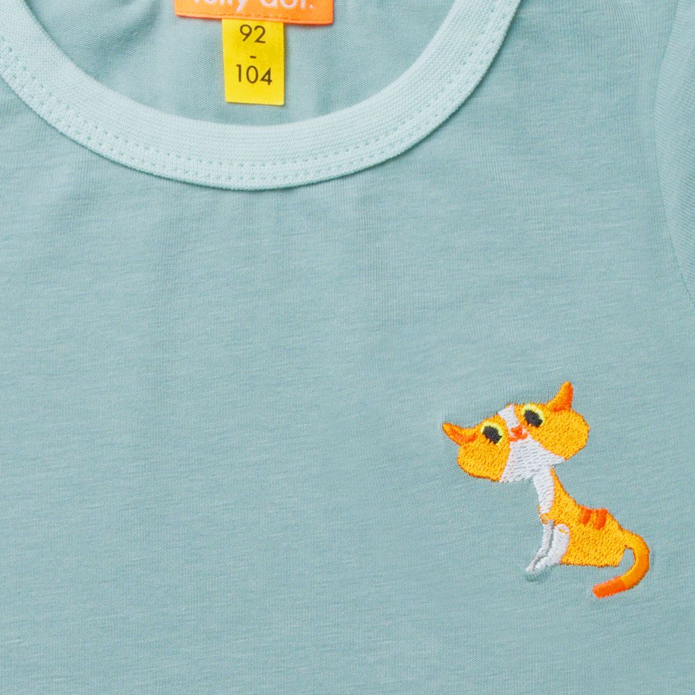 Футболка цвета полыни "Рыжий кот"