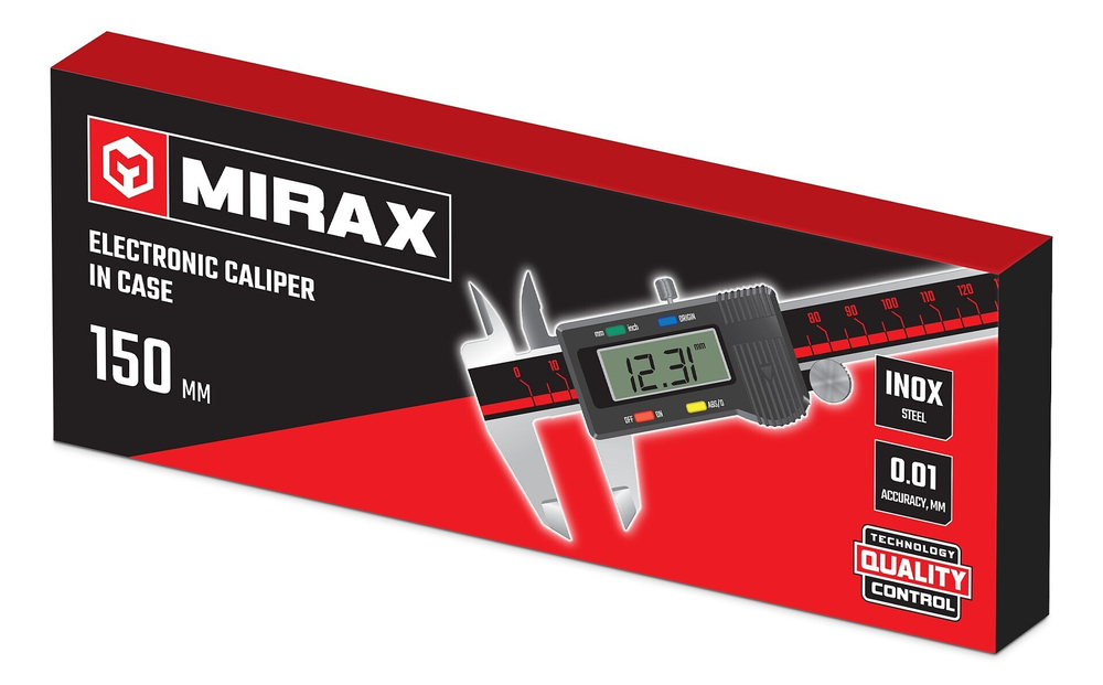 MIRAX 150 мм, электронный стальной штангенциркуль (34413-150)