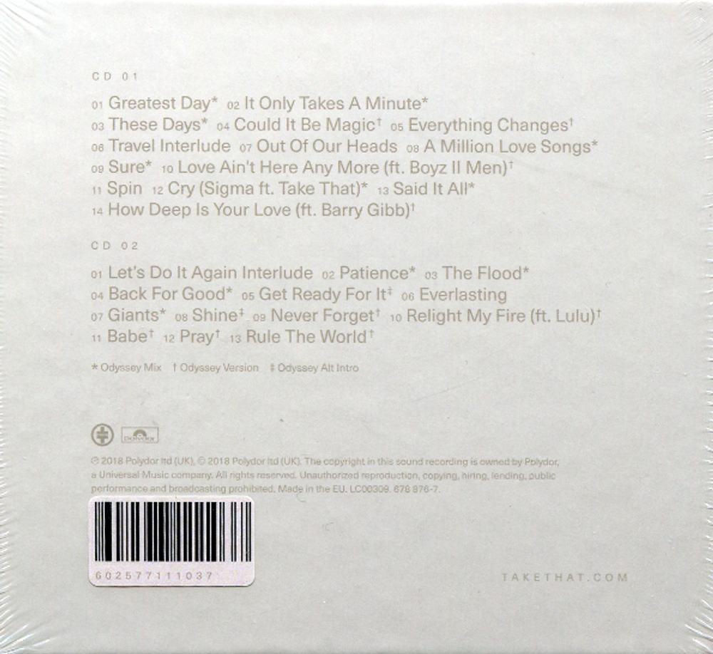 Take That / Odyssey (Deluxe Edition)(2CD)